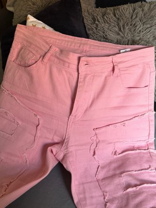 Vaqueros rosa pastel