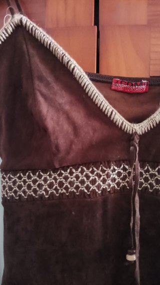 Camiseta tirantes mujer marrón