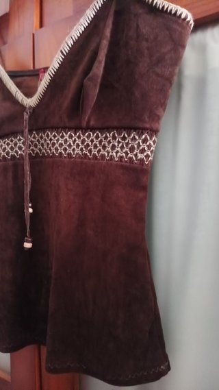 Camiseta tirantes mujer marrón