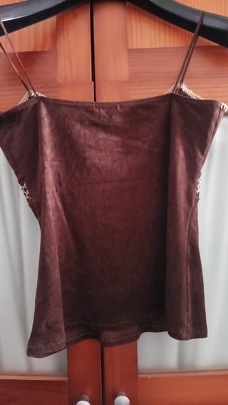 Camiseta tirantes mujer marrón
