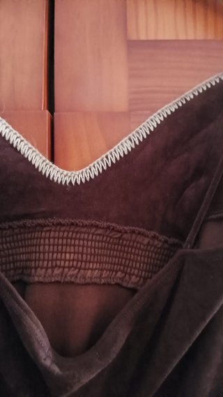Camiseta tirantes mujer marrón