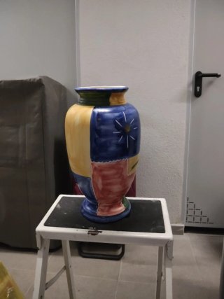 Jarrón Decorativo Cerámica Multicolor