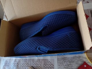Zapatillas de casa azul