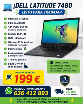 Dell Latitude 7480 i5 256GB SSD 8GB RAM
