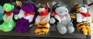 Lote 5 peluches capitán aviadores. SOLO ENVIO