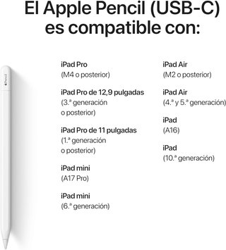 Apple Pencil USB-C para iPad Pro M4 y Air M2
