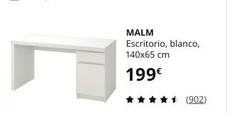 Mesa Escritorio Ikea Malm Blanca