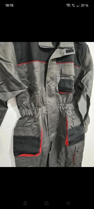 Mono de trabajo gris y negro Talla XL