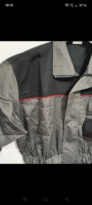 Mono de trabajo gris y negro Talla XL
