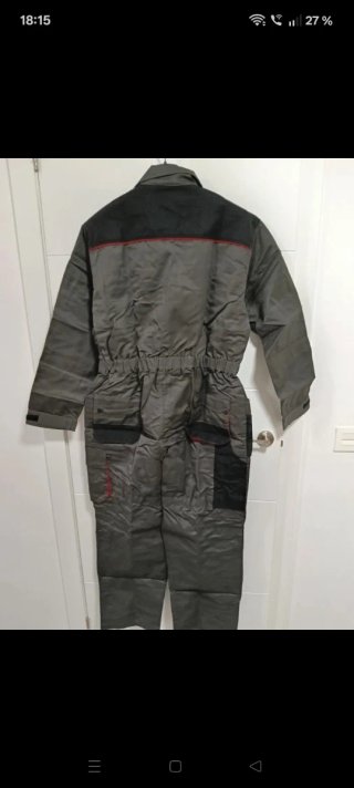 Mono de trabajo gris y negro Talla XL