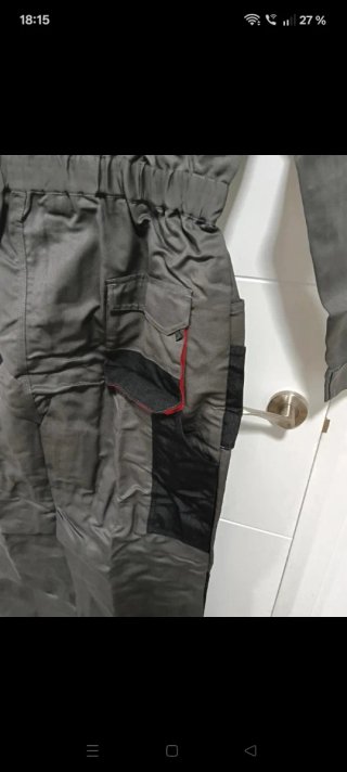 Mono de trabajo gris y negro Talla XL