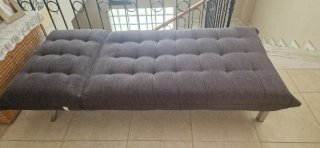 Chaise longue tela gris Maisons du Monde