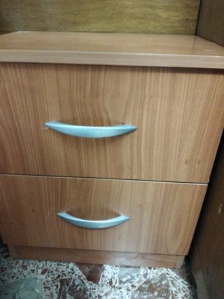 Mesita auxiliar madera y metal