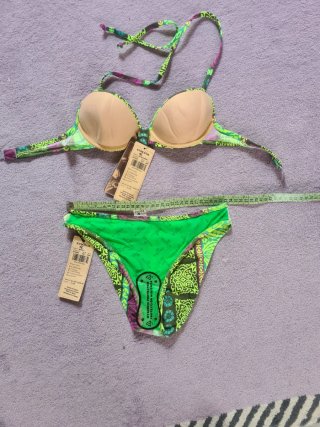 Bikini Cocöa estampado étnico flúor- Talla 40/44
