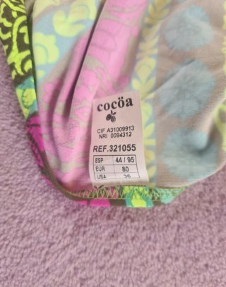 Bikini Cocöa estampado étnico flúor- Talla 40/44