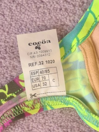 Bikini Cocöa estampado étnico flúor- Talla 40/44