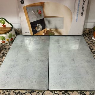 Cubre vitrocerámica gris efecto cemento