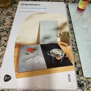 Cubre vitrocerámica gris efecto cemento
