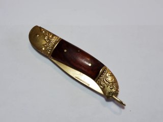 Coltello portachiavi ottone decorato