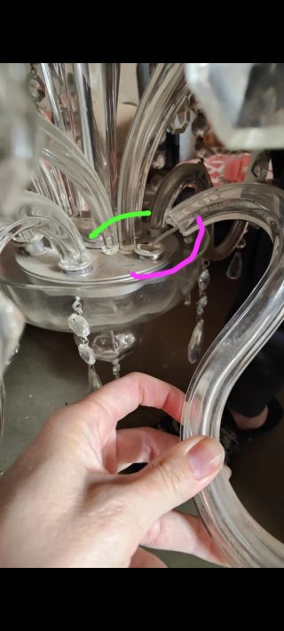 Lámpara araña cristal estilo bohemio antiguo