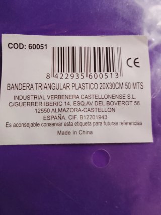 Banderas de plástico de colores