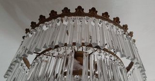 Lámpara Vintage Cristal y Bronce 43cm