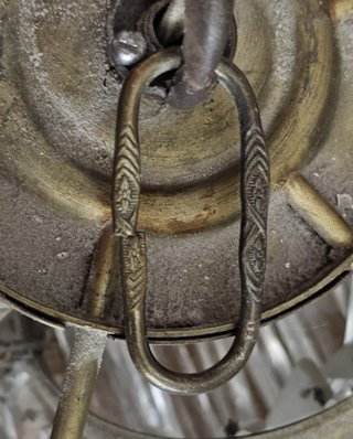 Lámpara Vintage Cristal y Bronce 43cm