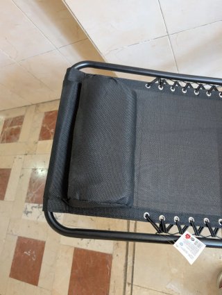 Tumbona reclinable negra