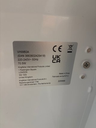 Campana extractora blanca