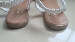 Sandalias blancas planas talla 39