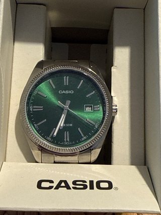 Reloj Casio MTP-1302PD Verde y Plateado