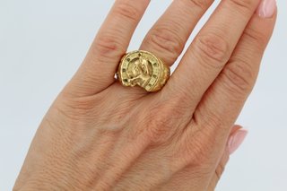 Anillo Herradura Caballo Oro 18K.Ref:043-03-00201