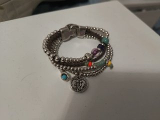Pulsera Uno de 50 Plata y Multicolor