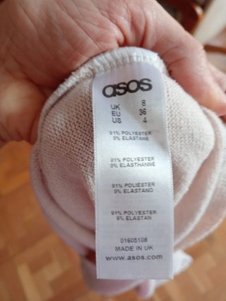 Camiseta ASOS Cut Out Talla 36 Dorada