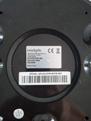 Olla de cocción lenta CrockPot negra