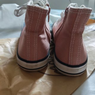 Sneakers alte rosa bambina con zip e paillettes 35