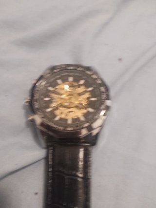 Reloj Don Abel Automático Esqueleto Negro Dorado