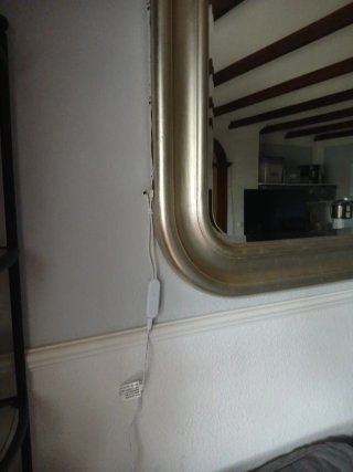 Espejo de pared gris