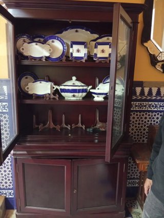 Vajilla De La Cartuja Azul y Blanca