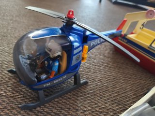 Playmobil: Helicóptero, Barco y Coche Policía