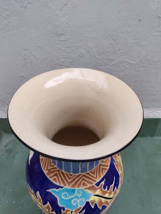 Jarrón oriental con dragón y fénix – cerámica