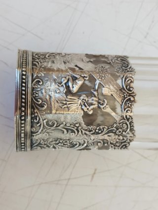 Set da liquore in argento 800 Jugendstil Hanau