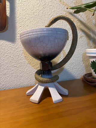 Copa antigua cerámica serpiente farmacia Biersdorf