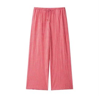 Conjunto plisado cuadros rosa y rojo