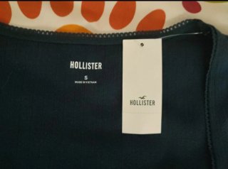 Camiseta Hollister Talla S Cuello Cuadrado