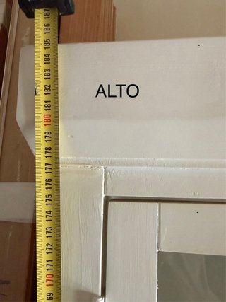 Alacena Banak Blanca con Puertas de Cristal