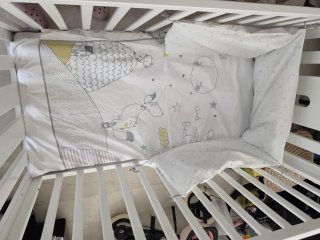 Cuna Trama Blanca con Barra Móvil