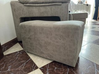 Sofá chaise longue gris