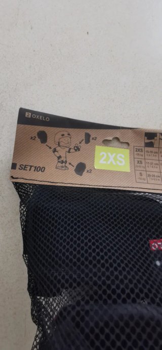 Set Protecciones Oxelo2XS rodilleras,coderas,muñec
