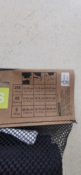 Set Protecciones Oxelo2XS rodilleras,coderas,muñec